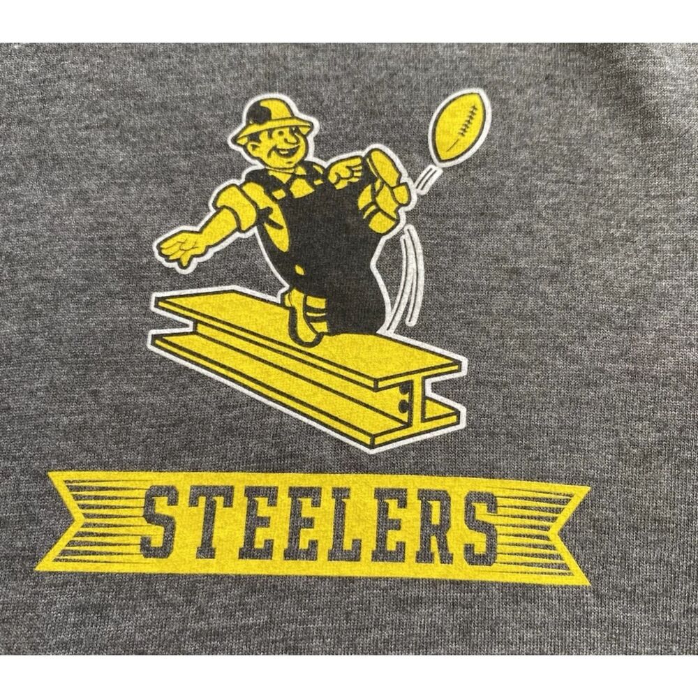 Majestic Pittsburgh Steelers Black T-Shirt Men's Size Medium - Picture 7 of 11